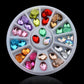 1 Box Colorful 3D Jelly AB Acrylic Wheel Nail