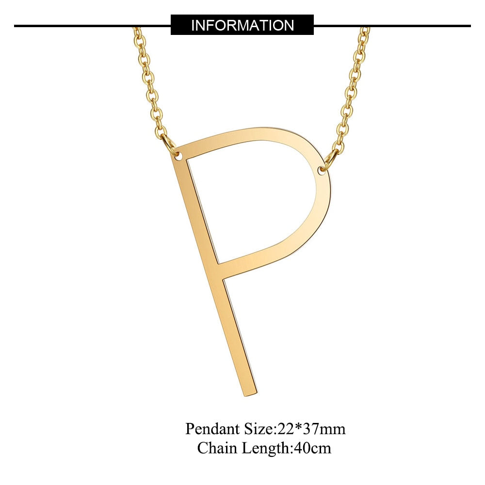 Large Initial Necklace A-Z