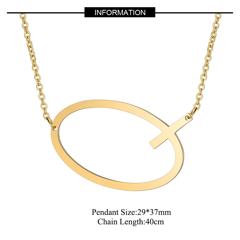 Large Initial Necklace A-Z