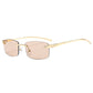 Cheetah Rimless Rectangle Sunglasses