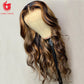 Highlight Wig Human Hair Ombre Lace Front Wig Brazilian Hair Wigs For Black Women 30 Inch Honey Blonde Body Wave Lace Front Wig