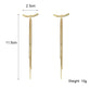 Korean Glossy Arc Bar Long Tassel Earrings