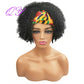 QY Hair Big Afro Kinky Curly Headband Wigs