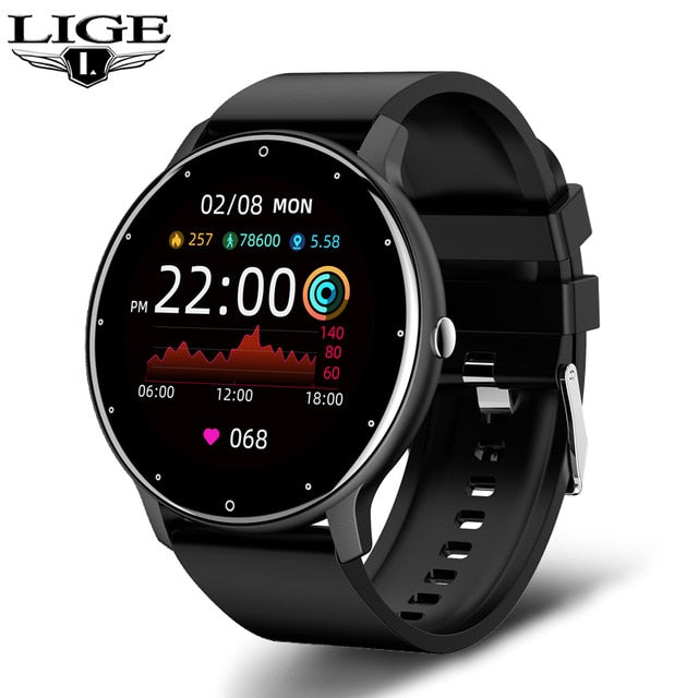LIGE 2022 New Smart Watch Full Touch Screen