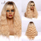EASIHAIR Brown to Blonde Ombre Synthetic Wigs