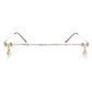 One Piece Rhinestone Eyeglass Frames