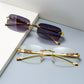 Fashion Vintage Rimless Square Sunglasses