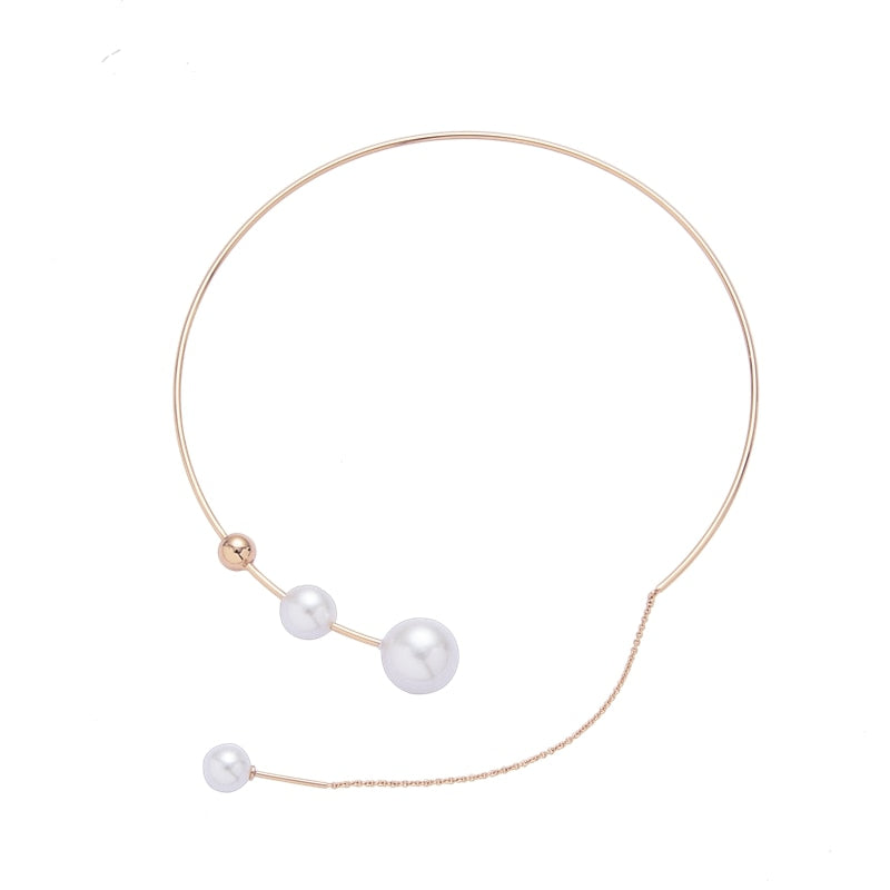 Elegant Pearl Choker Necklace