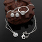 Sterling Cute necklace earring ring jewelry Set
