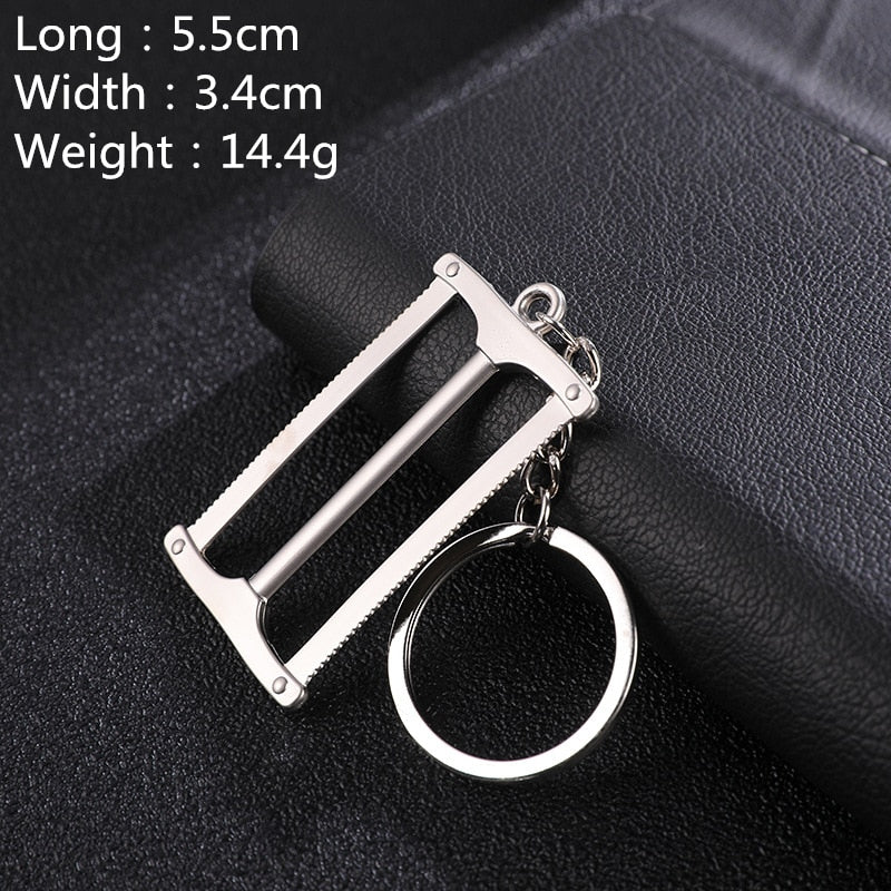 Hot Keychains For Men Car Bag KeyRing Combination Tool Portable Mini Utility Pocket Clasp Ruler Hammer Wrench Pliers Shovel