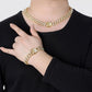 Iced Out Cuban Necklace Bracelet Men