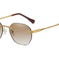 Peekaboo brown gold metal ladies sunglasses