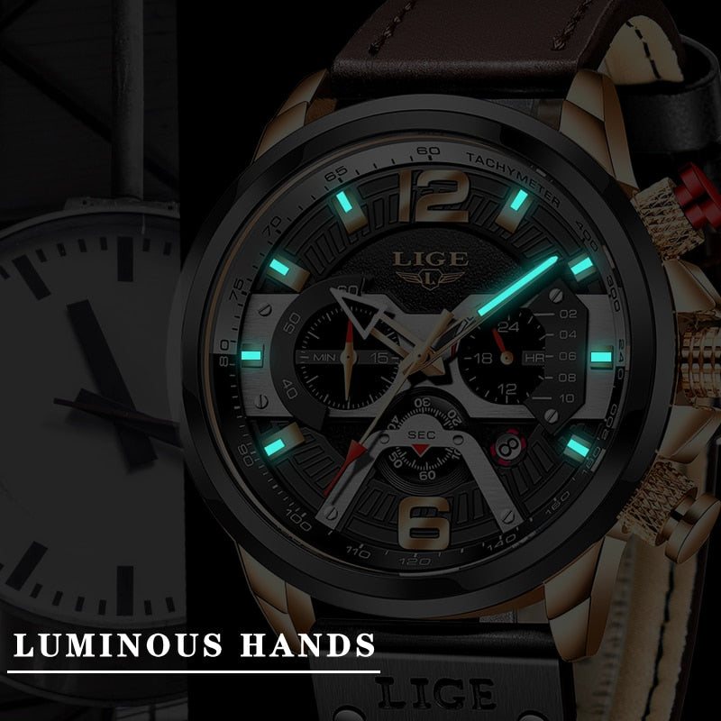 2022 New Mens Watches LIGE Top Brand
