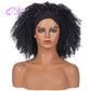 QY Hair Big Afro Kinky Curly Headband Wigs