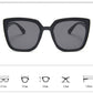 Fashion Plastic Cat Eye Oversized Sunglasses
