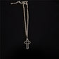 Gothic Hollow Cross Pendant Necklace
