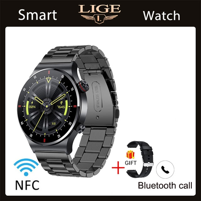 LIGE ECG+PPG Bluetooth Call Smart Watch