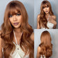 EASIHAIR Brown to Blonde Ombre Synthetic Wigs