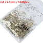 1440pcs Clear Crystal FlatBack Nail Art