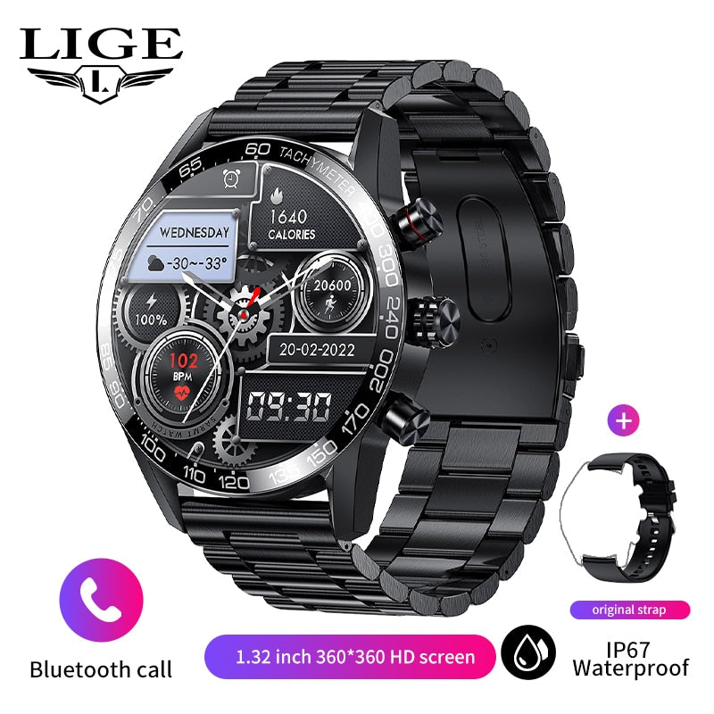 Lige 360 AMOLED HD Screen Smart Watch