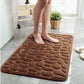 Cobblestone Embossed Bathroom Bath Mat Non-slip Carpets In Wash Basin Bathtub Side Floor Rug Shower Room Doormat Memory Foam Pad