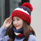 Women Wool Knitted Hat Ski Hat Sets