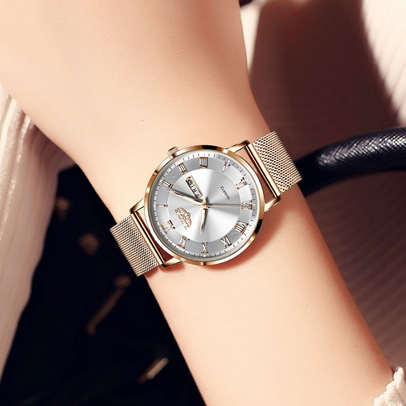 LIGE Brand Women Watches Ultra-thin