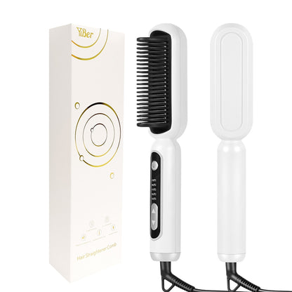 Nouveau peigne chaud professionnel de brosse de lisseur de cheveux 2 en 1
