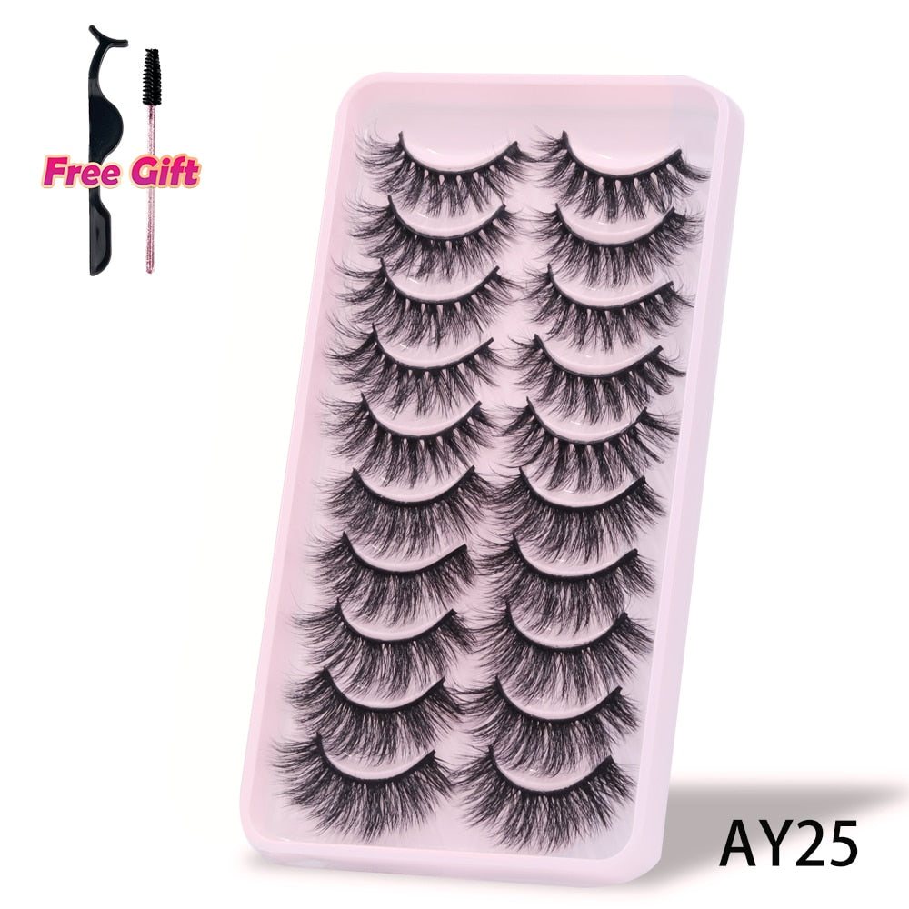 5/10Pairs 3D Mink Lashes Natural Eyelashes