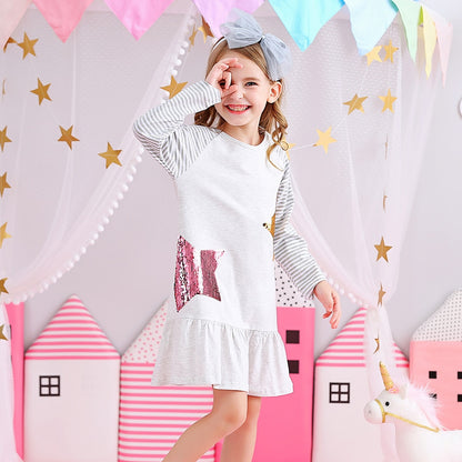 DXTON Robes de Noël pour filles à manches longues pour bébés filles