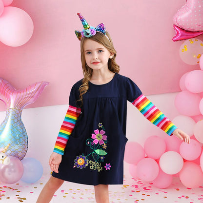 DXTON Robes de Noël pour filles à manches longues pour bébés filles
