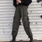 Women Cargo Pants 2021 Harem Pants Fashion Punk Pockets Jogger Trousers With Chain Harajuku Elastics High Waist Streetwear