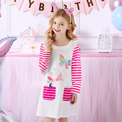 DXTON Robes de Noël pour filles à manches longues pour bébés filles