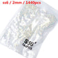SS3-ss8 1440pcs Clear Crystal AB gold 3D Non HotFix FlatBack Nail Art Rhinestones Decorations Shoes And Dancing Decoration