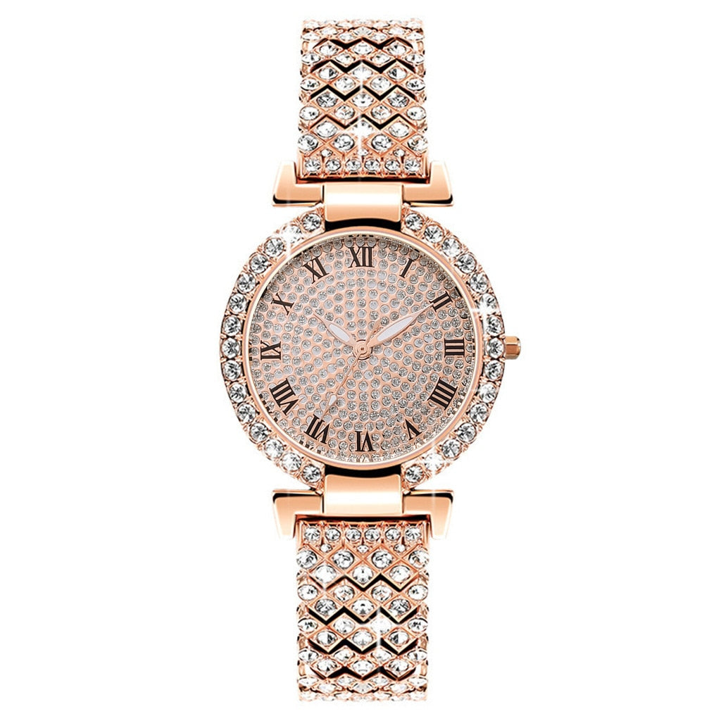 Diamond Women Watches Gold