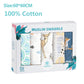 HappyFlute 5Pcs/set Muslin Swaddle Feeding Burp Cloth Newborn Soft Cotton Baby Blanket 60*60cm