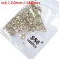 1440pcs Clear Crystal FlatBack Nail Art