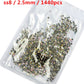 1440pcs Clear Crystal FlatBack Nail Art
