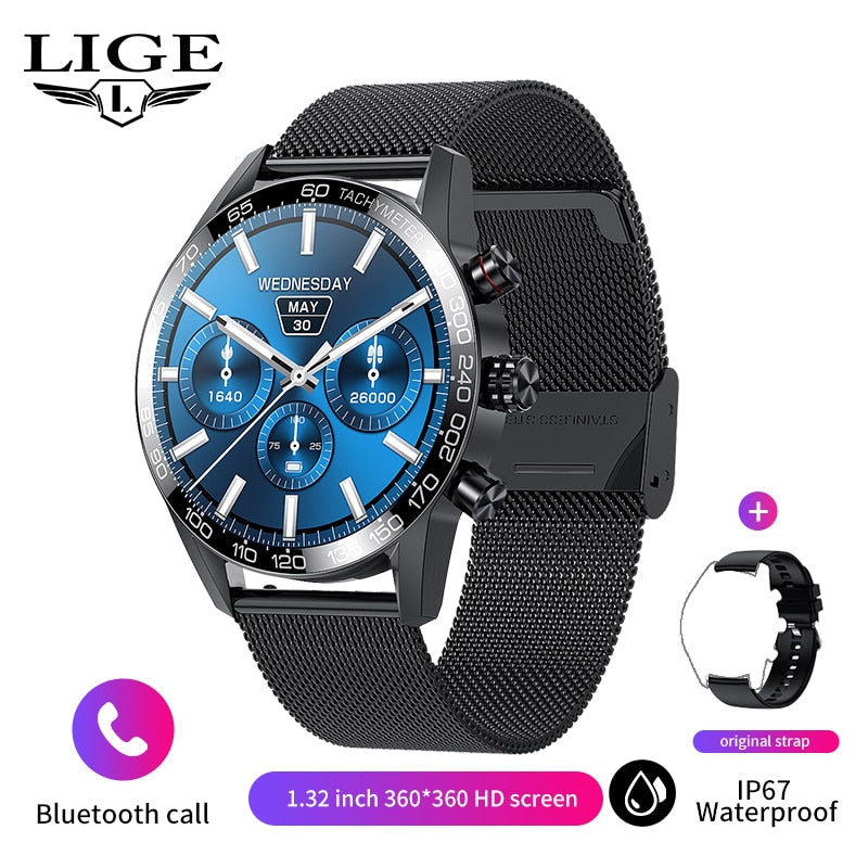 Lige 360 AMOLED HD Screen Smart Watch