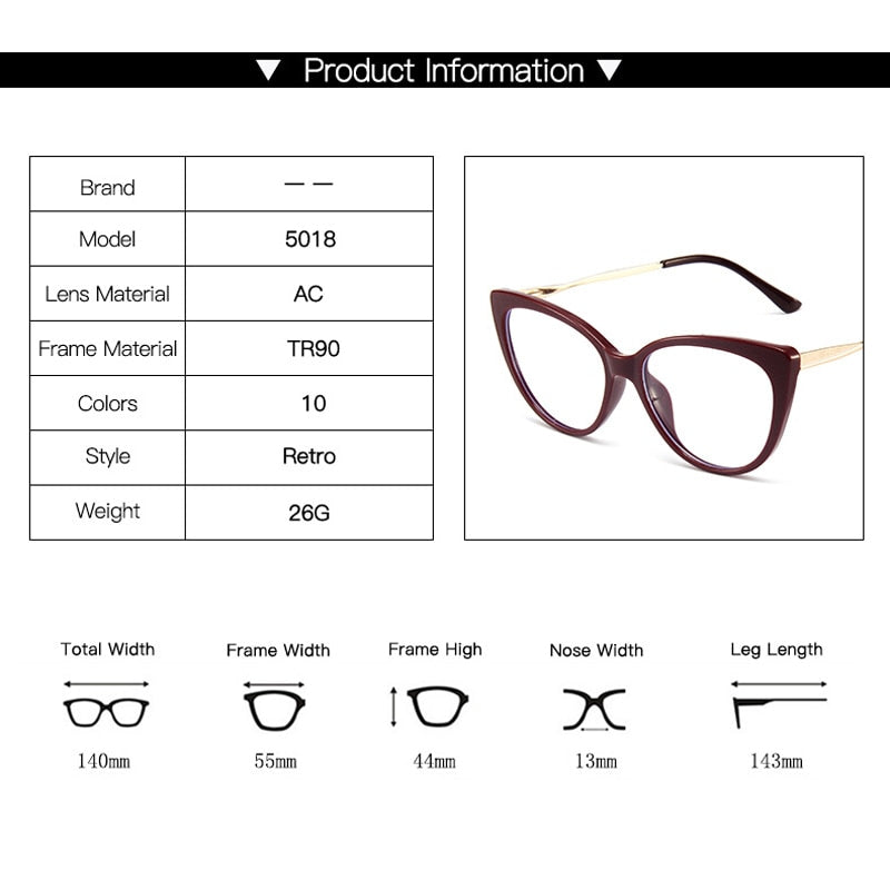 Fashion TR90 Anti Blue Light