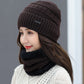 Women Wool Knitted Hat Ski Hat Sets