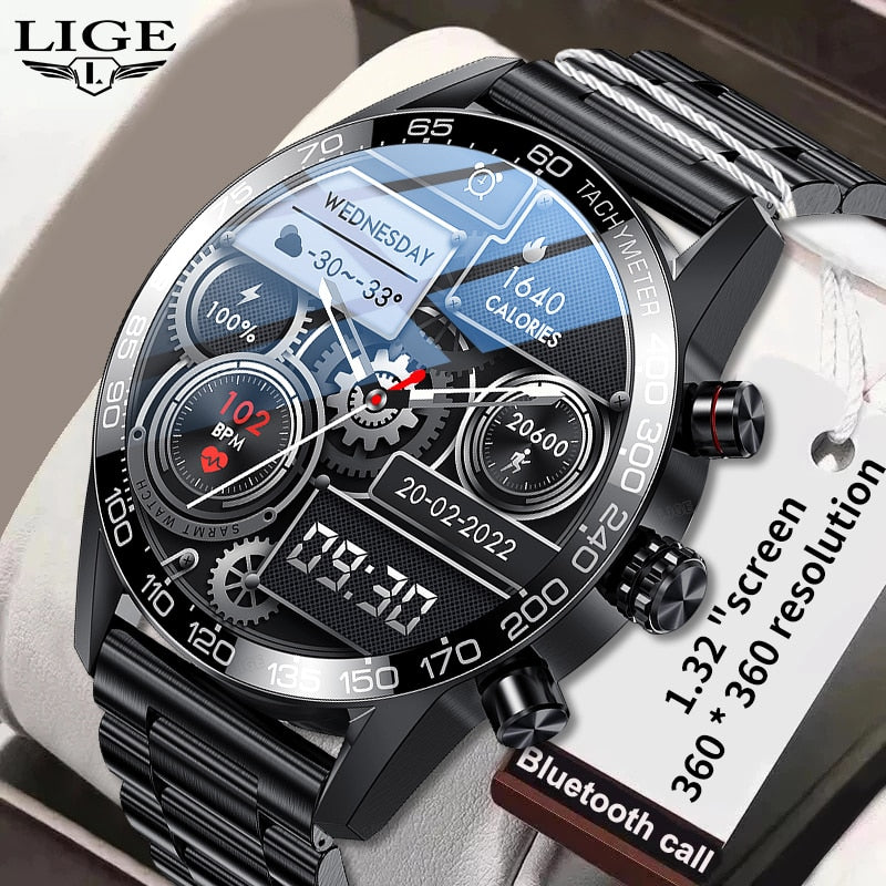 Lige 360 AMOLED HD Screen Smart Watch