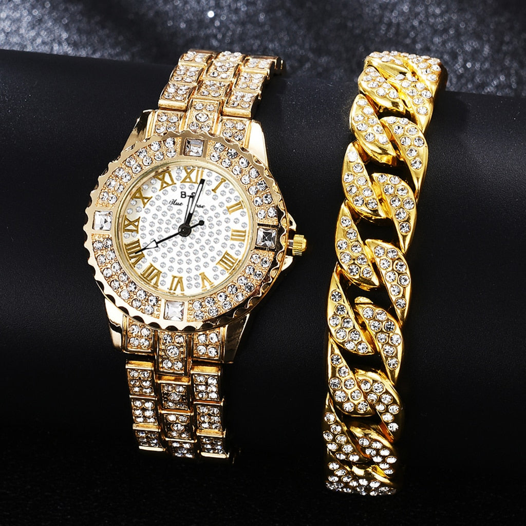 Diamond Women Watches Gold