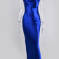 Satin Lace Up Trumpet Long Dress Elegant