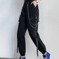 Women Cargo Pants 2021 Harem Pants Fashion Punk Pockets Jogger Trousers With Chain Harajuku Elastics High Waist Streetwear