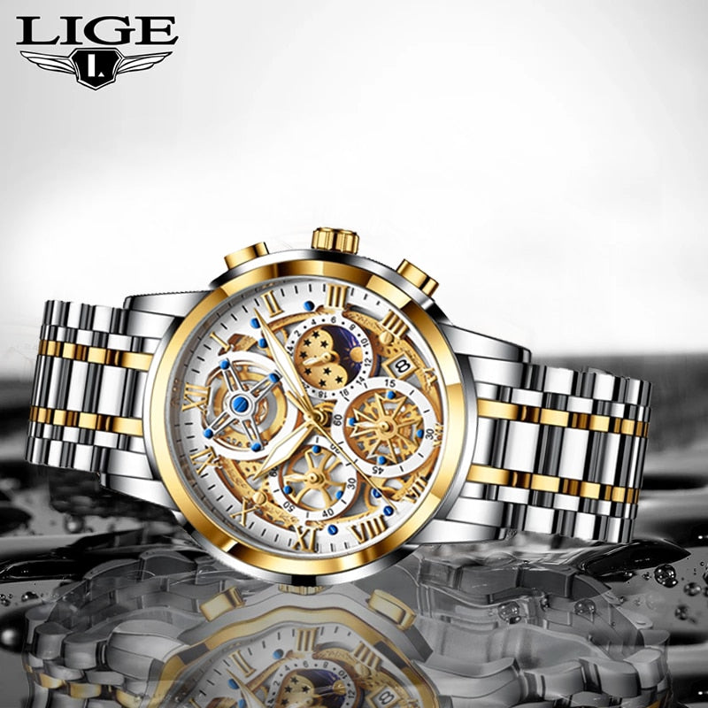 LIGE  Men Watch Top Brand Original Sports