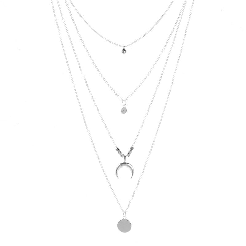 Crystal Zircon Heart Star Pendant Necklace