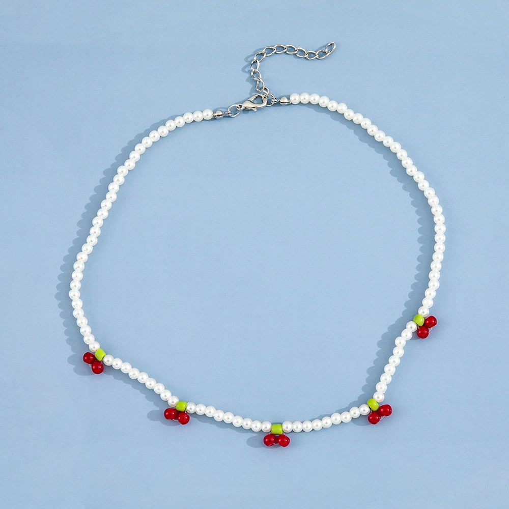 Trendy Love Pearl Necklace Female