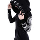 5XL Gothic Punk Women Print Long Sleeve Hoodies Sweatshirts Casual Zipper Jacket Hooded Tops Female Autumn Winter Black Hoodies.