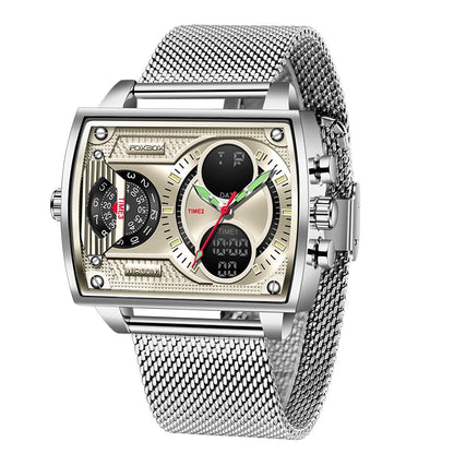 LIGE  FOXBOX Fashion Square Watch